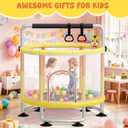 60" Toddler Trampoline for Kids,5FT Kids Trampoline for Toddlers 1-3,Upgrade Adjustable Kids Trampoline Indoor Outdoor,Mini Trampoline for Kids 2-5,500lbs Baby Small Trampoline with Net and Swing