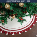 Mr. Pen- Christmas Tree Skirt 48 inches, Sparkling Black Sequin with White Faux Fur Christmas Tree Skirts