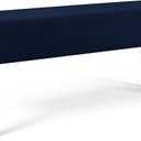 WOMACO Dining Room Bench Covers - Stretch Spandex Upholstered Seat Cushion Slipcovers for Kitchen Bench Seat Protector (Navy, Large), 17.3"D x 59"W x 4.7"H