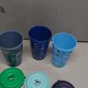 REDUCE GoGo's Kids Portable Tumbler Cups with Lids and Spill-Proof Straws - 5 Pack of Stackable 12 oz Tumblers with Twist-On Lids - Easy Storage, Dishwasher Safe - Scavenger Boy Set