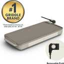 bella 12" x 22" Electric Griddle with EverGood Ceramic Nonstick Coating, Removable Temperature Probe, Dishwasher-Safe Drip Tray & Cool Touch Handles, Cook up to 15 Eggs, 1500 Watt, Oatmilk