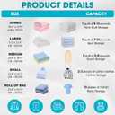 20 Pack Vacuum Storage Bags with Electric Pump, Compression Space Saver Vacuum Seal Bags 4 Jumbo/4 Large/4 Medium/4 Small/4 Roll Up Bags for Clothing Travel Comforters Blankets Pillows Bedding Duvets
