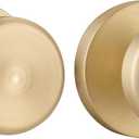 Gold Interior Door Knobs, Non Locking Door Handles for Closet, Heavy Duty Door Knob with Round Rosette