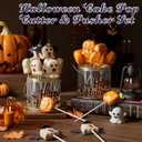 Halloween Cake Pop Molds - Cookie Cutters Set, Pumpkin & Ghost Cake Pop Cutter and Pusher, 3D Printed Chocolate Mold Press for Party Treats, Cake Pop Kit Baking Molds for Desserts