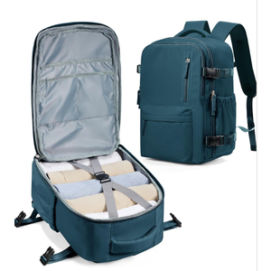 winspansy Carry on Travel Backpack for Women Men Lightweight Business Gym Laptop Work Backpack Airport Frontier Airlines Personal Item Bag Flight Approved Mochilas de Viaje Peacock Blue