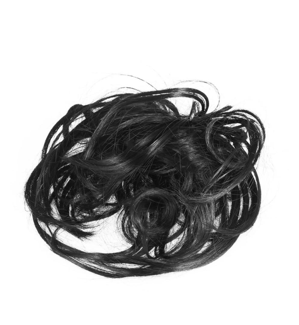 Lifelike Fluffy Curly Wig Hair Ties for Women Black Ponytail Wig Hair Tie for Volume and Fullness Stylish and Comfortable Accessory for Parties Weddings and Daily Use