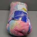 Glow in The Dark Wearable Blanket Hoodie for Adults Sherpa All Patterns Oversized Sweatshirt Blanket with Pockets Cute Gifts for Women Rainbow