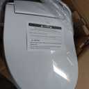 ALPHA BIDET JX2 Round Bidet Toilet Seat, White, Endless Warm Water, *NEW* Bowl Mist, LED Light, Quiet Operation, Wireless Remote, Stainless Steel Nozzle, Sittable Lid