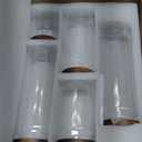 Flrolove Glass Canisters With Wooden Lids Kitchen Jars for Storage,Tea,Sugar and Coffee Container Set,Set of 5 Canisters for Candy, Cookie, Rice and Spice Jars