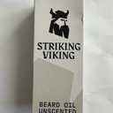 Striking Viking Beard Oil for Men - 2 Fl Oz, Unscented - Naturally Derived Conditioner with Almond, Tea Tree, Argan & Jojoba Oil for Beard Growth, Softening & Moisturizing (2 Fl Oz (Pack of 1))