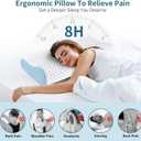 Cervical Neck Pillow for Pain Relief - Ergonomic Contour Memory Foam Pillows, Cooling Side Sleeper Pillow for Sleeping, Orthopedic Bed Pillow for Back Stomach Sleepers with Pillowcase