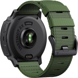 for Garmin Instinct 2X Watch Band/Instinct 3 50mm Watch Band Rugged Nylon Tactical Strap for Instinct 2X Solar, AMOLED, Replacement Band