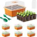 GooingTop Seed Starter Tray, 6 Pack 72 Cells Plant Grow Kit with Adjustable Humidity Vent for Mini Greenhouse Garden Germination,Bonsai Seedlings Starting Growing