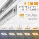 55 Inches Nickel LED Modern Bathroom Vanity Light Fixtures Dimmable 5CCT Vanity Light Bar Over Mirror 3-Light Wall Light for Bathroom Over Mirror Picture Light