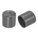 uxcell 30pcs Rubber End Caps 25mm(1") ID Vinyl Round Tube Bolt Cap Cover Screw Thread Protectors Dark Grey