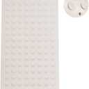 Bathtub Mat Non Slip, Shower Mats with Suction Cup and Drain Holes, Showers Floor Bath Mats for Tub, Drainage Hole Bath Tub Mat for Bathroom (27.6" 15", Beige)
