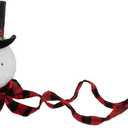 Northlight Plush Snowman in Top Hat Christmas Tree Topper