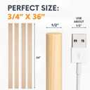 10PCS 1/2 x 36 Inch Birch Dowel Rods – Natural Wooden Sticks for Crafts Unfinished Craft Wood Smooth Round Wood Rods for DIY Projects Home Decor Educational Use