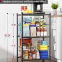 Sakugi Storage Shelves - 3 Tier Shelf Organizer, Sturdy Metal Garage Shelving with Adjustable Leveling Feet, Space-Saving Shelves Organizer for Pantry, Laundry, Kitchen (18" x 12" x 30", Black)