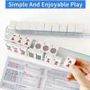 4PCS Clear Acrylic Mahjong Racks with Pushers, Dice - The Ultimate All-in-One Set for American Mahjong (excluding Mahjong)