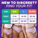 Always Discreet MaxiProtect Adult Diapers for Women, Incontinence Underwear, Scented, Postpartum Essentials, Bladder Leak Protection, Disposable Briefs, Maximum Plus Absorbency, Size S/M, 16 Count