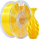iBOSS Silk PLA+ Filament 1.75mm Dual Color Yellow Gold 1KG, 3D Printer Filament Dimensional Accuracy +/- 0.02mm, 1kg Spool(2.2lbs) 3D Printing Filament Fits for Most FDM 3D Printers(Silk Gold Yellow)