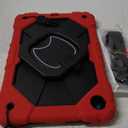 WESOROL Case for Samsung Galaxy Tab A9 Plus 11 Inch 2023 (SM-X210/X216/X218), Heavy Duty Galaxy Tab A9+ Tablet Case with Screen Protector 360 Rotating Handle Strap Pen Holder, Red