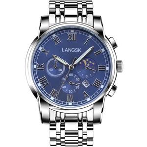 Mens Stainless Steel Luminous Analog Quartz Watches Waterproof Date Casual Wrist Watch