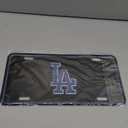 Black 3D Embossed License Plate Tag for DodgersFront Decoration License Plates with 4 Holes