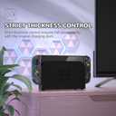 PlayVital Protective Case for Nintendo Switch 2 with Stand | Ultra-Slim Dockable Hard Shell, Split Joycon Cover, Button Caps & Thumb Grips | Clear Series, Clear Glitter Silver