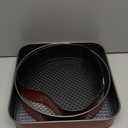 ZJchao Baking Pans Set, Cheesecake Pan 3Pcs Cake Pan Set, Carbon Steel Baking Pan, Round Heart Square Shape Bakeware Set Heart Shaped Cake Pans with Springform Buckle for Cheesecake, (22/24/26)