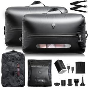 Travel Vacuum Bags with USB-C Pump, Compression Storage Bags for Clothing, Space Saving Packing Cubes Alternative for Carry-On Suitcase, Backpack & Luggage, Waterproof Reusable Travel Bags, 18.11 x 14.17 x 9.45 inches