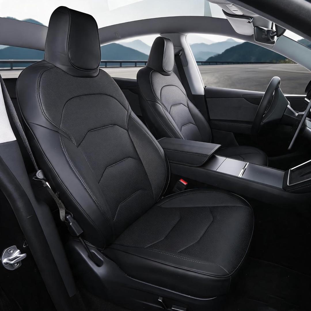 Seat Covers for 2025-2026 Tesla Model Y Juniper, 5-Seater, Black