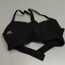 YEOREO Y Back Sports Bras for Women Padded Racerback Bra Paisely Light Impact Adjustable Straps Gym Workout Tops (Large, Black)