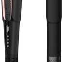 Hair Straightener - 2 in 1 Wet to Dry Hair Dryer and Straightener with High-Speed Airflow + Rapid Heat-Up + Customizable Temperature + LCD Display & Auto Shut-Off + No Heat Damage (Dark Black)