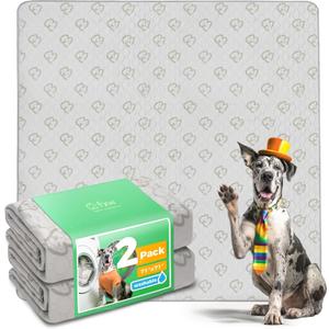 FXW Washable Pee Pads for Dogs, Puppy Pads with Super Absorbent, Specifically Designed for FXW Rollick/Homeplus 32/40/45inch 8 Panels Dog Playpen, 71" Square, Khaki, 2 Packs