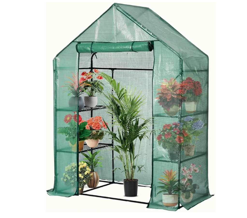 Portable Greenhouse for Outdoors | Walk in Greenhouses Heavy Duty with Durable PE Plant Cover with 3 Tiers of 12 Shelves | Gardening Plant House with Roll-up Zipper Door - 57*57*77 Inches Portable Greenhouse for Outdoors | Walk in Greenhouses Heavy Duty with Durable PE Plant Cover with 3 Tiers of 12 Shelves | Gardening Plant House with Roll-up Zipper Door - 57*57*77 Inches