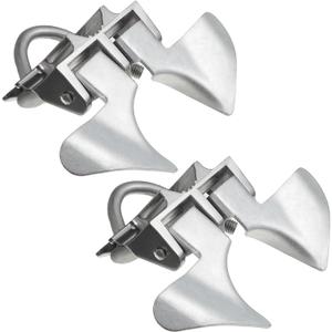 Tandefio 2 Pcs Chain Link Fence Butterfly Gate Latches Galvanized Steel Butterfly Latch Chain Link Gate Closer Fence Gate Latch for 1-3/8 Gate Frame and 2-3/8 Gate Post, Silver