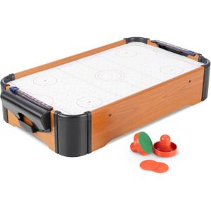 Hey Play Air Hockey Table Mini Arcade Game, 22” x 12” x 4”