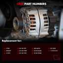 Alternator Compatible for Nissan for Altima 1998-2001, 100 Amp/12 Volt High Output Alternator AHI0029 113373 LR1100-709
