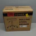 KKTONER Rolling Stool Chair PU Leather Height Adjustable Round Stool with Wheels Chair for Salon Spa Drafting Small (Black)