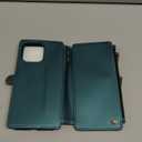 For iPhone 16 Pro Max Wallet Case Magnetic Compatible with Magsafe RFID Blocking Card Holder Zipper Strap Detachable Drop-proof Protective Phone Cases for iPhone 16 Pro Max 6.9, Turquoise