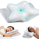 Cervical Neck Pillow for Pain Relief  Ergonomic Side Sleeper Pillow for Neck Support, Cooling Memory Foam Pillows for Sleeping, Contour Pillow Orthopedic Bed Pillow for Back Stomach Sleepers