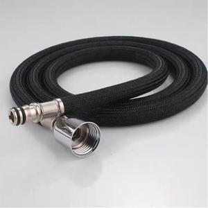 Kitchen Sink Pull Down Faucet Hose Replacement - 59-inch Nylon Hose, Black