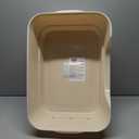 Extra Large Cat Litter Box for Big Cats - High Sides & Low Enter Design, 23.43x16.73x8.46 Inches Spacious Anti-Spill Pet ToiletBeige
