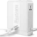 BESTRANS 1000W Step Up Transformer 110v to 220v Converter, Heavy Duty Voltage Converter 110v to 220v with Dual Outlets, Overload Protection & Ultra-Quiet Design for Home Appliances, Pearl White