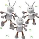 Shappy 3 Pcs 12 Inch Ant Plush Easter Gifts Ant Stuffed Animals for Kids Ants Stuffed Animal with Scarf Soft Bug Toys for Boys Girls Birthday Party Favor Decoration(Gray)