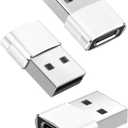 Basesailor USB to USB C Adapter,Apple iPhone 16 15 14 Pro Max Charging Adapter 3Pack,Type C Female to USB A Male Cable Converter for Apple Watch iWatch Series 10 9 8 SE,Airpod 2 3 4,iPad Mini 7 Air 6 (White)