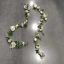 DearHouse 2Pack Artificial Peony Flower Garland - Silk Peony Garland with White Flowers for Wedding Party Table Decoration,6ft/Strand