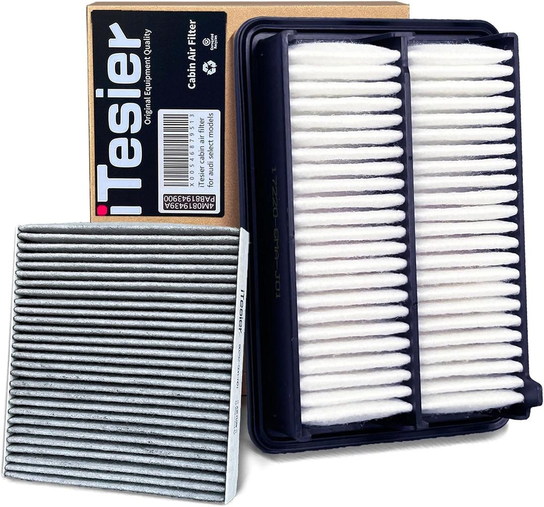 Engine Cabin Air Filter Kit for CRV Hybrid (2023-2025), Accord Hybrid (2023-2025), Civic Hybrid (2025), Replaces 17220-6MA-J01, 80292-TF0-G01 (Only for 2.0L Hybrid)